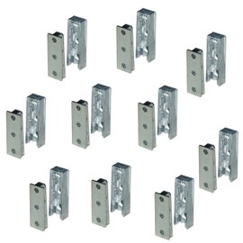 Gedotec Furniture Connector for Screwing Bed Connectors Metal Body Connector Invisible - Solid | Hanging Connector Fitting for Furniture Cabinets & Metal Construction | Set of 10 - Heavy Duty Wood Connector 250 kg