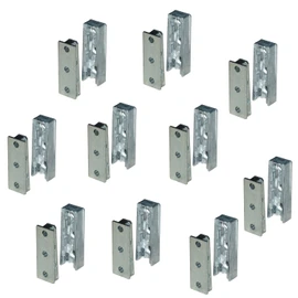 Gedotec Furniture Connector for Screwing Bed Connectors Metal Body Connector Invisible - Solid | Hanging Connector Fitting for Furniture Cabinets & Metal Construction | Set of 10 - Heavy Duty Wood Connector 250 kg