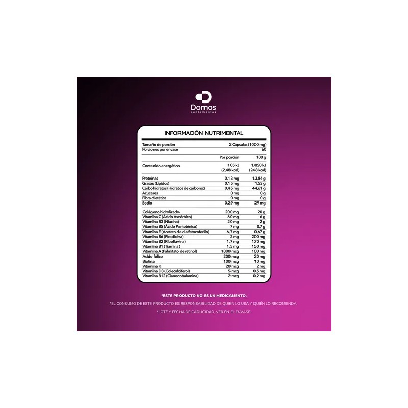 Domos Multivitaminico Mujer Vitadom 120 Cápsulas
