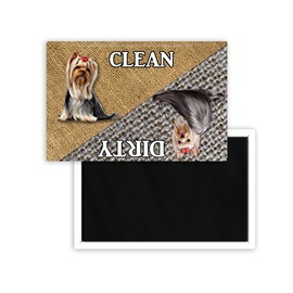 Yorkshire Terrier Dog Butt Clean Dirty Dishwasher Magnet