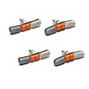 AWE X 2 Pairs Triple Contour V Brake Pads Grey/Orange/White