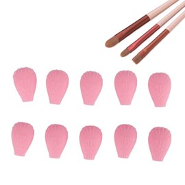Funda Protectora para Brochas de Maquillaje, Juego de Soportes para Brochas de Maquillaje, 10 Fundas para Brochas de Sombra de Ojos, Estuche Organizador de Maquillaje de Brochas de Silicona para