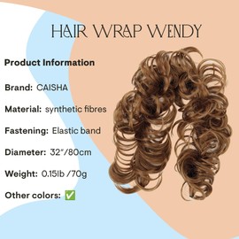 Prettyshop XXXL hair piece, hair elastic, pinned-up hairdos, voluminous, curly