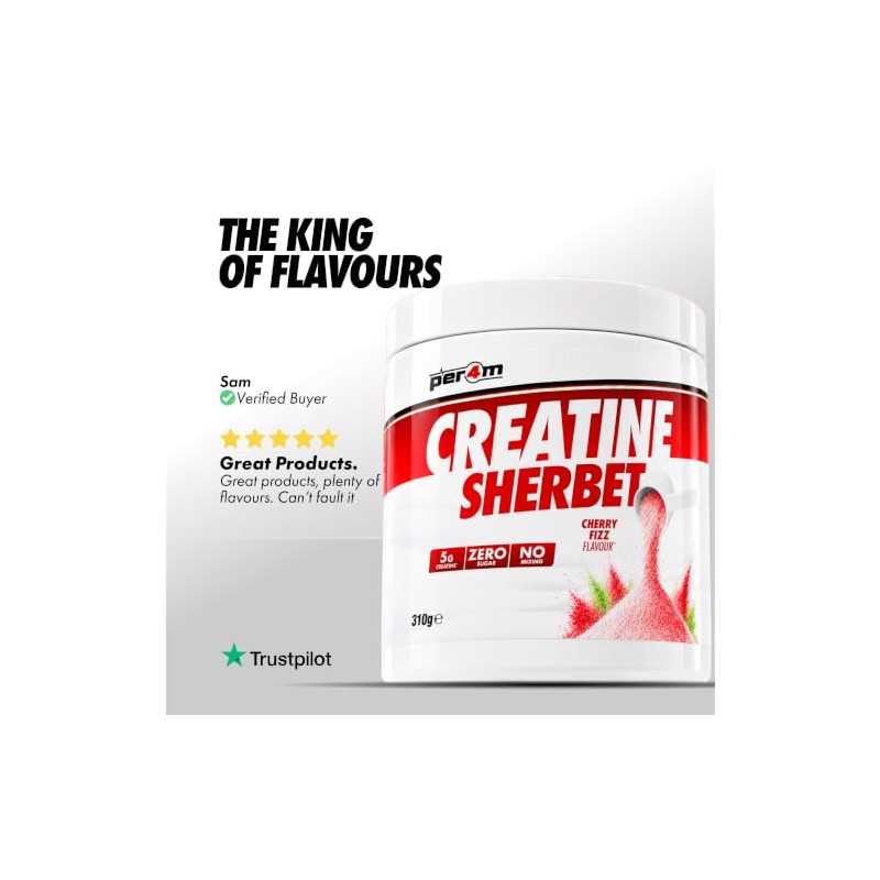Per4m Creatine Sherbet No Water Required Dry Scoop 5g of