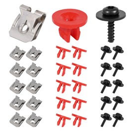 WHALETAIL 10 Sets T30 Engine Splash Shield Screw Kit, Splash Shield Guard Undertray Cover Screws Bolt Nut Clip Compatible with Ford Fusion Escape Explorer C-Max Transit Connect Edge F-150 Lincoln MKC