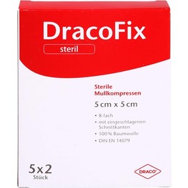 Dracofix Peel Compresses 5 x 5 cm Sterile 8-Ply