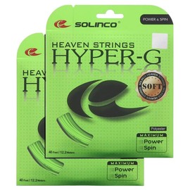 Solinco Hyper-G - Cuerda de tenis suave, 2 paquetes, elección de calibre (16 L - 1.25)