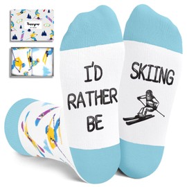 HAPPYPOP Ski Gifts For Boys Girls - Ski Socks Skiing Socks Boys Girls, Gifts For Skiers, Snowboarding Socks, Skiing Gifts