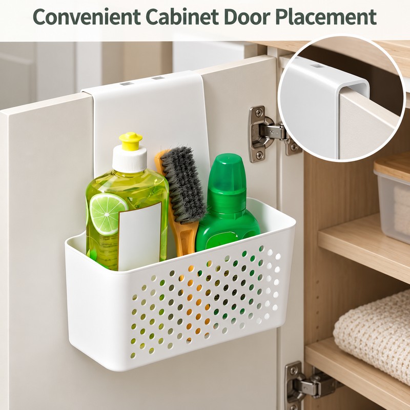 Over Cabinet Door Organizer for Kitchen Storage – Space-Saving Hanging