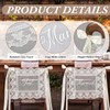 Breling 2 Pcs Lace Just Married Wedding Chair Signs Sweetheart