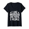 I Like Sarangi and Maybe 3 People Music V-Neck T-Shirt