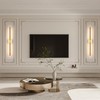 Morauroral 30″ Walnut Battery Operated Wall Sconces with Remote Control,