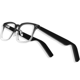 Bluetooth Smart Glass, IPX4 Waterproof Smart Audio Glass Photochromic Lens, Open Ear Speaker Hands-free Calling HIFI Lossless Surround Stereo Sound, 6 Hours Playtime (Black Progressive Color Free)