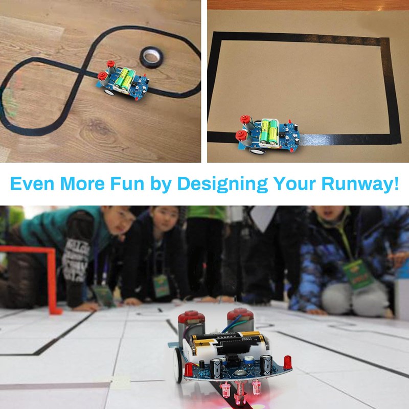 MiOYOOW Line Following Robot Car Kit, Beginners Smart Car Soldering