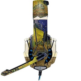 Skinit Decal Skin Compatible with BENGOO G9000 Gaming Headset - Bridgeman Art Cafe Terrace at Night Design