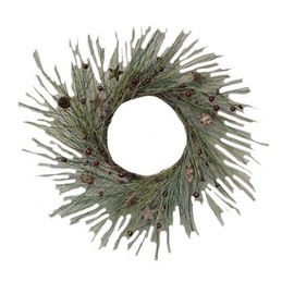 CWI Gifts 14 Inch Country Needle Pine Wreath, Multi