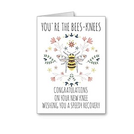 Knee replacement Card Operation get well you are the bees knees