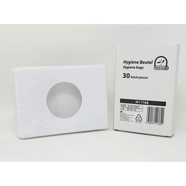 Medi-Inn Hygienebeutelspender | mit Hygienebeuteln | für eine einfache Entsorgung von Damenbinden, Slipeinlagen und Tampons (1 x Spender weiß + 30 Hygienebeutel)