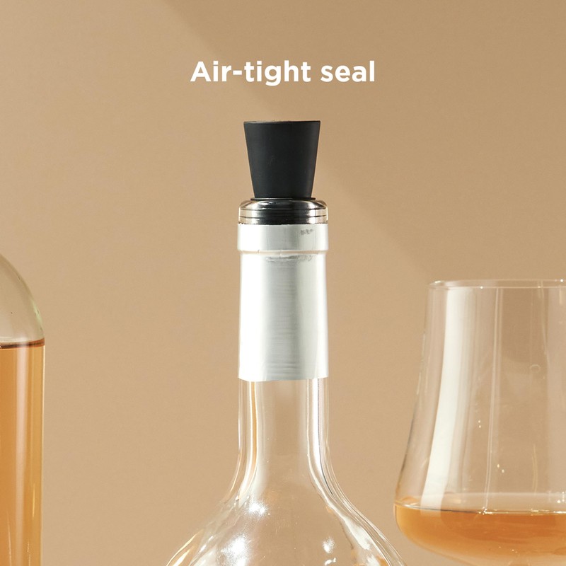 Rabbit Wine Stopper, 3.5x0.9, Black