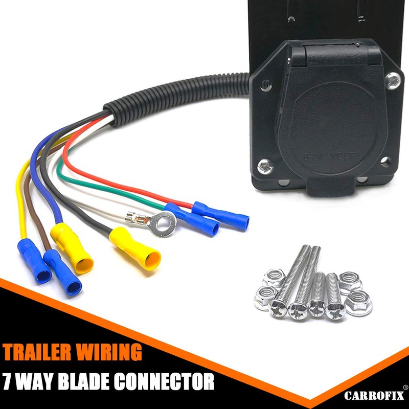 CARROFIX - Conector de luz para remolque de 7 vías,