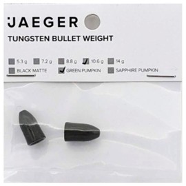 Jaeger Fishing Bulletbleie für Finesse Montagen Green Pumpkin Tungsten Bullet Weight, Gewicht/Inhalt:10.6g / 2 Stück