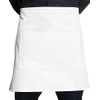 White Half Bistro Apron, 19"L By 27"W