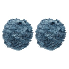 PATIKIL 35yds Faux Fur Yarn, 2 Skeins 0.4" OD 50g Soft Fuzzy Yarn Crochet Fluffy Chunky Polyester Plush Fur for Crocheting and Hand Knitting Shawls Hat Blanket Rug, Dark Light Blue