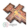 Wooden Crucifix San Damiano Wall Mounted Made in Umbria Italy