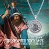 OHAYOO St Christopher Chain 925 Sterling Silver Religious Amulet Necklace