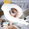 10X Magnifying Glass with Light and Stand, 2200 Lumens Dimmable