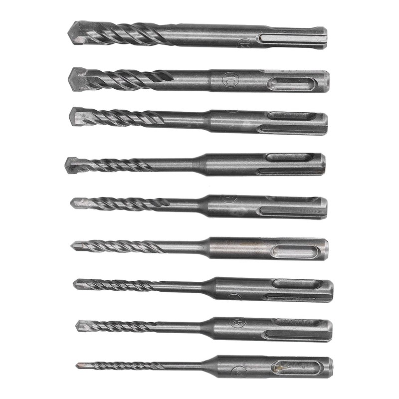 Masonry Drill Bit Set Carbide Tip Rotary Hammer Tool for