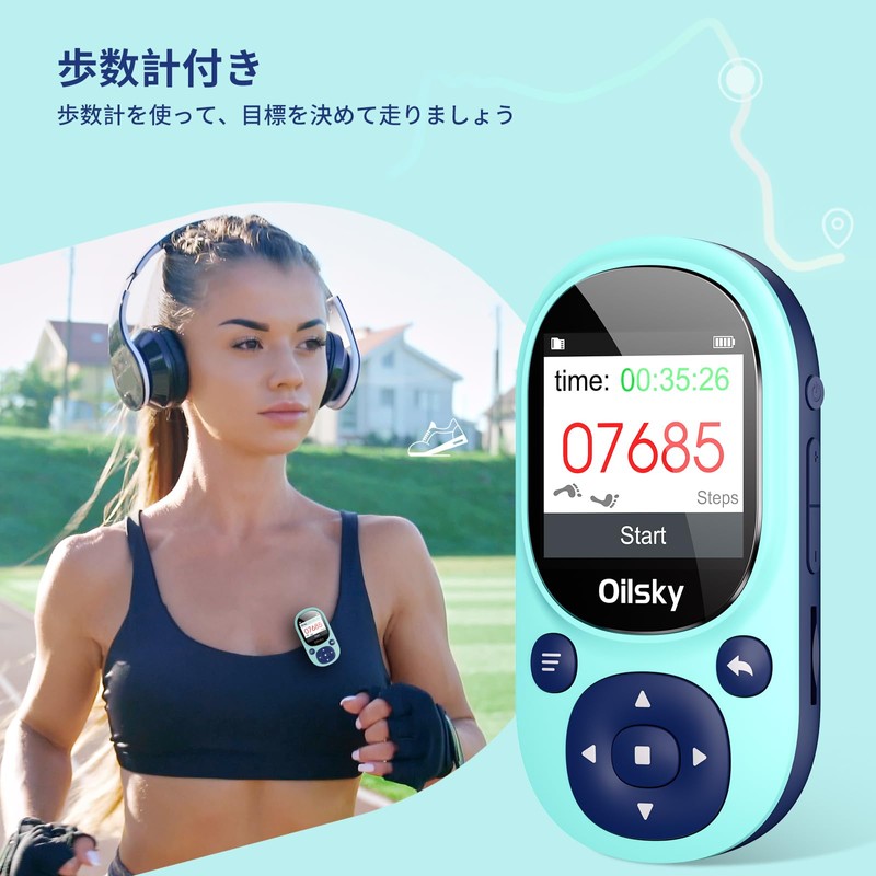 Mp3 Player with Clip 64GB Bluetooth Digital Audio Player 128GB