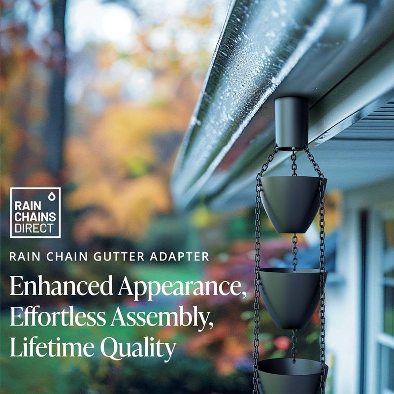 Rain Chains Direct - Rain Chain Gutter Adapter/Installer in Black