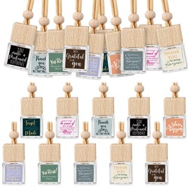 Havawish Appreciation Gift Bulk Car Air Freshener Diffuser Hanging Ornament Empty Glass Essential Oil Diffuser Employee Thank You Gift for Teachers Staff Coworker Back to School Gift(20 Pcs)