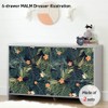 Alwayspon Tropical Decals for MALM Dresser, Removable Drawer Front Stickers,