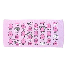Face Towel [Poop-san] Printed Long Towel - Paper Series