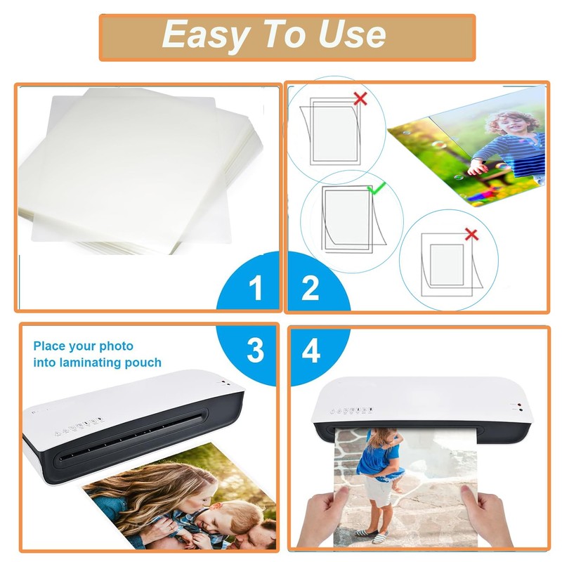 Clear Thermal Laminating Pouches Laminating Sheets for Use with Thermal