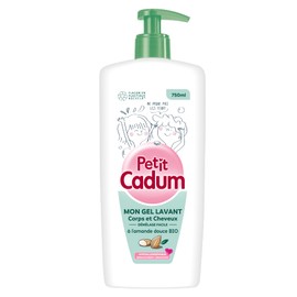 Petit Cadum Easy Detangling Hair and Body Wash Gel with Organic Sweet Almond