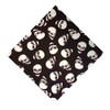 Top Brand Black square bandana with white animated skulls with