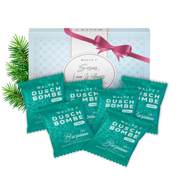 WALTZ 7 Spruce Shower Bombs, Set of 6, Natural Essential