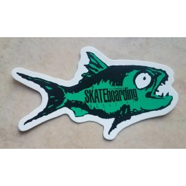 Transworld skateboarding Vintage Transworld piranha Skateboard Sticker 80s