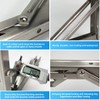 Folding Shelf Brackets 16 Inch, Heavy Duty Stainless Steel Collapsible