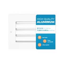 Aluminum 12 x 10 Inch (Duct Opening) Cold Air Return Vent Cover, Rustproof AC Transfer Grille, Low Noise Wall Vent, Durable Aluminum for Residential, Industrial Use – Overall Size 13-5/8 x 11-5/8 Inch