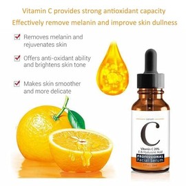 Sérum Facial De Vitamina C, Sérum De Vitamina C Para El Rostro, Sérum De Vitamina C 100% Puro Para Hidratar, Reafirmar Y Unificar El Tono De La Piel Del Rostro - 30 Ml
