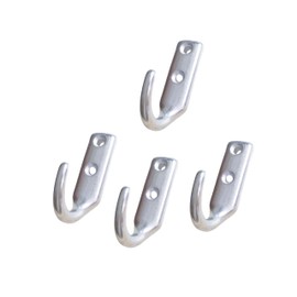 YLXSS Heavy Duty Stainless Steel 316 Wall Hook, Marine Grade Wall Hanging Key Clothing Single Coupler, Garage Hook Storage Utility Hooks (Type J-4pcs)