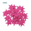 QUARKZMAN Pack of 50 star patches for iron-on, rose red,