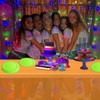 APUXXJUPA Glow in the Dark Neon Birthday Plates, 50 Pcs