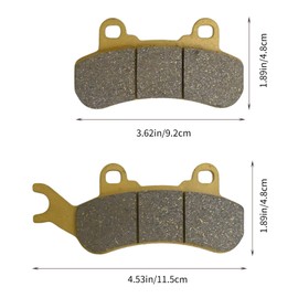 LIDSCURA 715900386 715900380 4 Pairs Front and Rear Brake Pads, Replacement for Can-Am Maverick X3 XRS Trail 800 Trail EFI Base DPS, Traxter T HD5, Replaces 715900379, 715900387