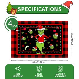 Place mat for Christmas, place mats, plates, coasters, Christmas, place mats