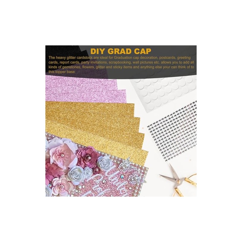 2025 Graduation Cap Decorations kit Graduation Cap Topper Blank, 12